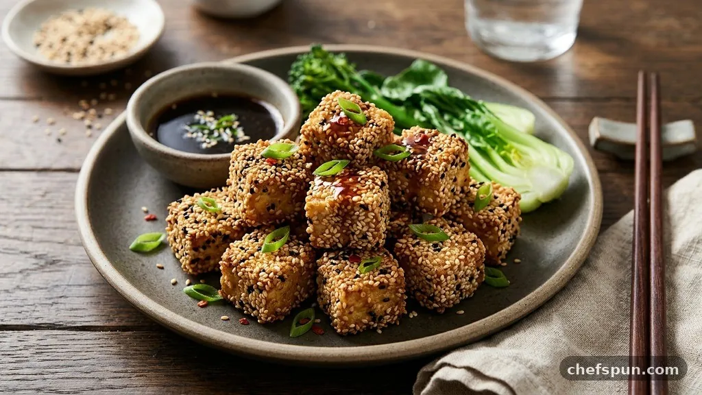 Air Fryer Sesame Crusted Tofu Recipe