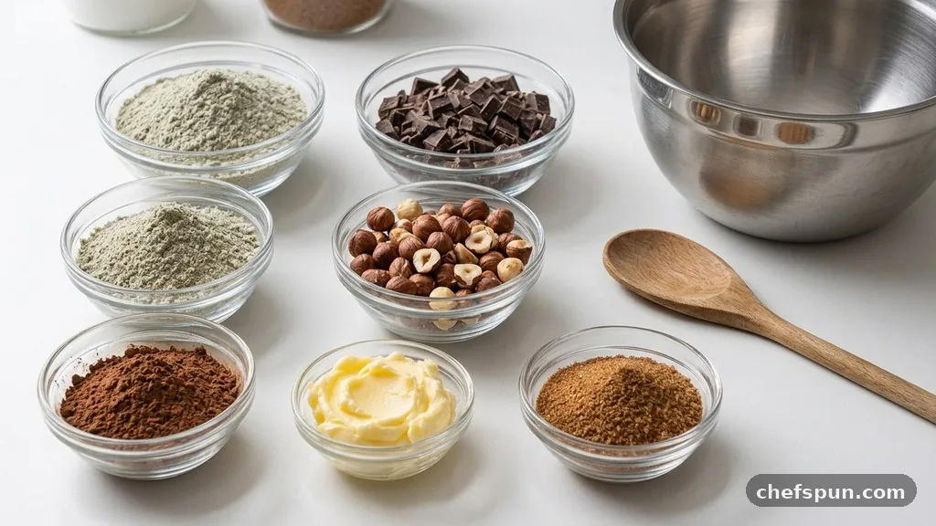 Ingredients - Green Banana Flour Chocolate Hazelnut Cookies
