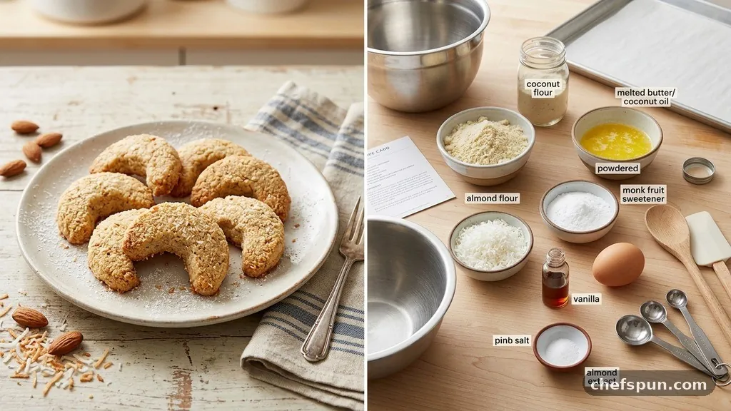 Ingredients - Keto Coconut Flour Almond Crescent Cookies Healthy
