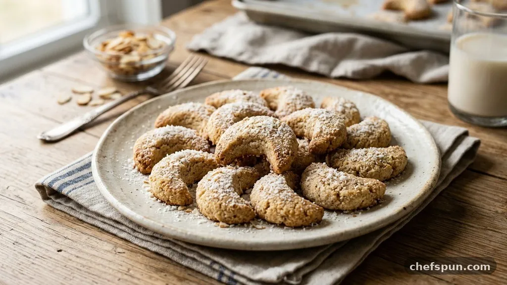 Keto Coconut Flour Almond Crescent Cookies Healthy